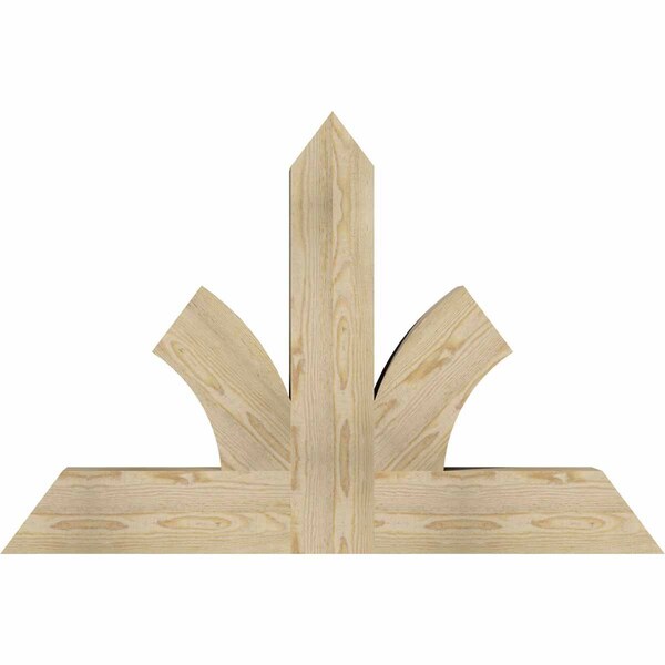 Ekena Millwork Richland Rough Sawn Timber Gable Bracket, Douglas Fir, 48"W x 32"H x 6"D x 6"F, 16/12 Pitch GBW048X32X0606RIC00RDF - main
